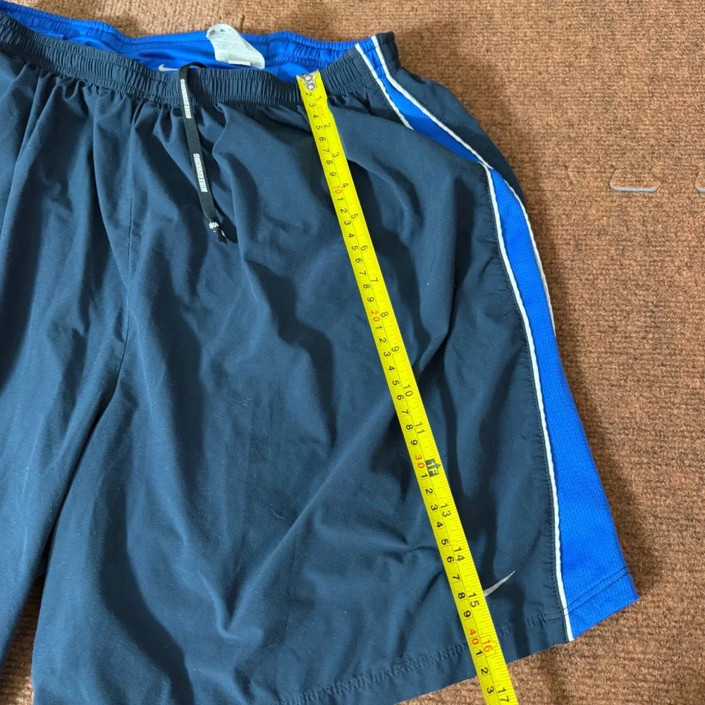 Nike Dri-FIT Mens‎ XL Blue Running Shorts Zipper Pocket RN56323 Athletic Gym